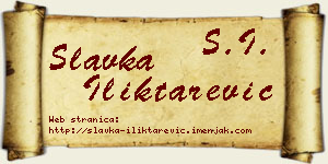 Slavka Iliktarević vizit kartica